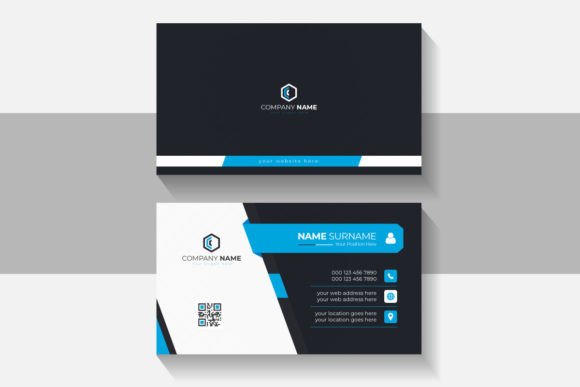 Blue Modern Business Card Template for a Polished Brand
