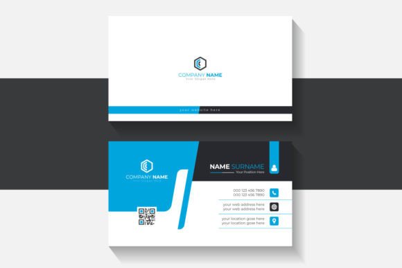 Clean Blue and White Business Card: A Modern Design Essential