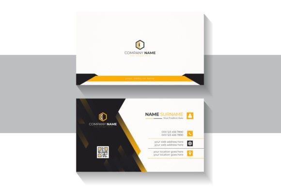 Dark and Orange Color Business Card