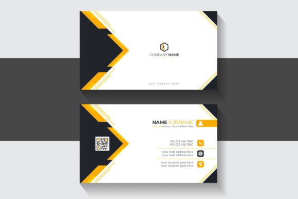 Dark and Orange Creative Business Card Design Template
