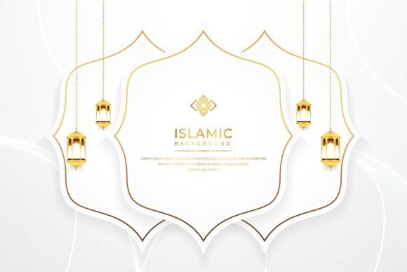 Elegant Islamic Greeting Vector Background for Designs