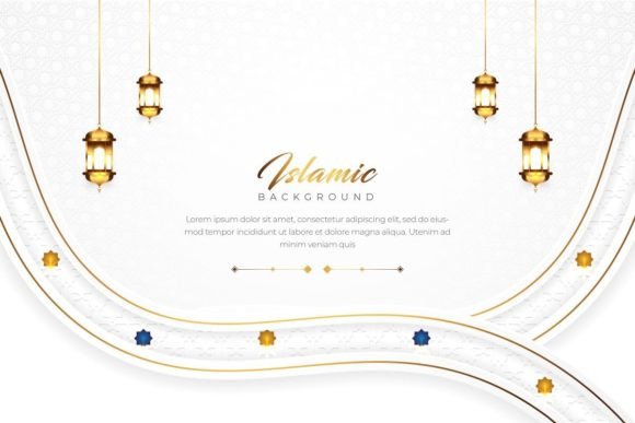 Elegant White & Gold Islamic Design