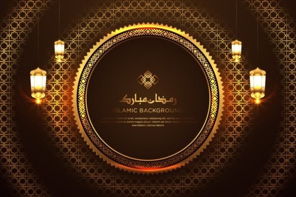 Luxury 3D Style Islamic Background for Eid