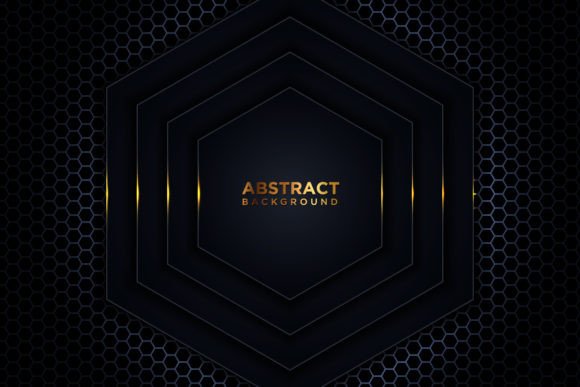 Modern Dark Abstract Background with Geometric Layers