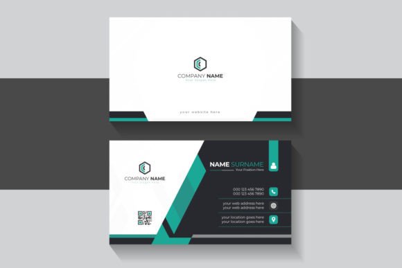 Modern Professional Business Card with Abstract Design