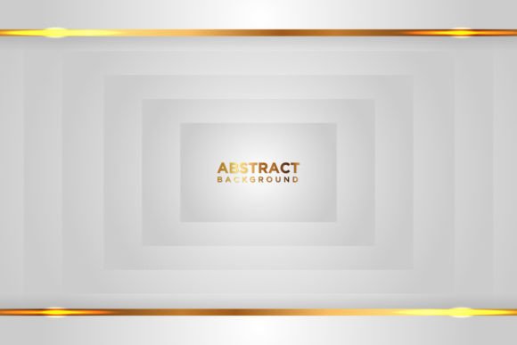 Modern White Overlap Layers with Gold Lines