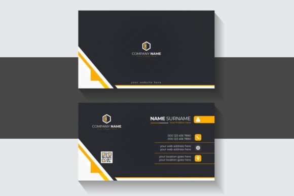 Orange Business Card Design Vector: Modern & Editable Template