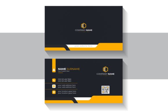 Orange Elegant Corporate Business Card